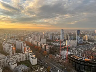 Vue générale sur Puteaux ou vue de la ville depuis l'appartement