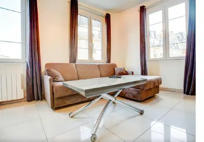 Coin salon dans l'établissement Apartment Notre Dame Bright
