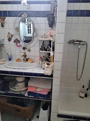 Salle de bains dans l'établissement Appartement village Jourdain