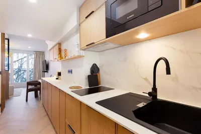 Cuisine ou kitchenette dans l'établissement CozyStay - Luxury 1BR Champs Elysées