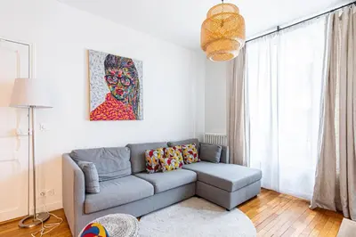 Coin salon dans l'établissement GuestReady - Peaceful escape in Père-Lachaise