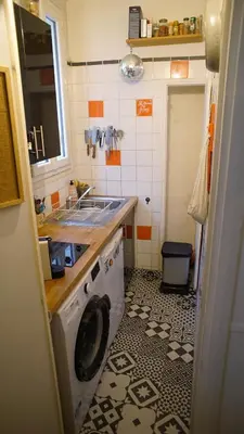 Cuisine ou kitchenette dans l'établissement Peaceful studio in a impasse in Charonne