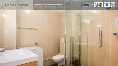 Salle de bains dans l'établissement Paris 20 - T4 78m2 familial au pied du métro