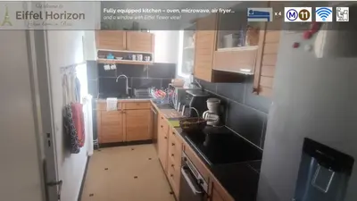 Cuisine ou kitchenette dans l'établissement Paris 20 - T4 78m2 familial au pied du métro