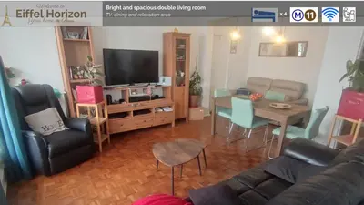 Télévision ou salle de divertissement dans l'établissement Paris 20 - T4 78m2 familial au pied du métro