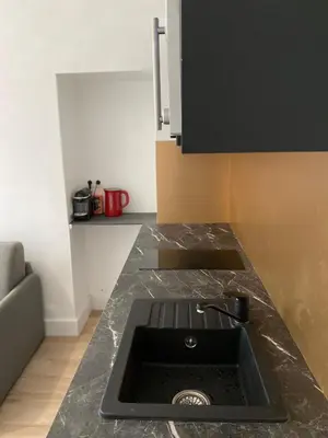 Cuisine ou kitchenette dans l'établissement Studio Montorgueil