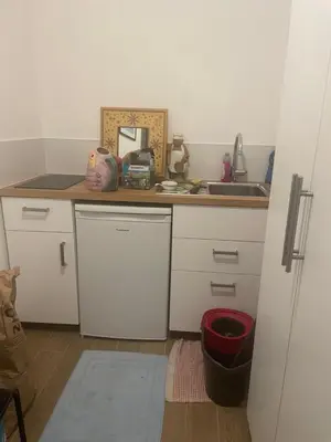 Cuisine ou kitchenette dans l'établissement Chambre dans un grand appartement avec terrasse
