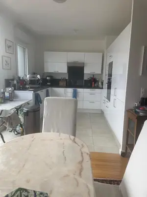 Cuisine ou kitchenette dans l'établissement Chambre dans un grand appartement avec terrasse