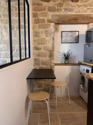 Cuisine ou kitchenette dans l'établissement Charming studio