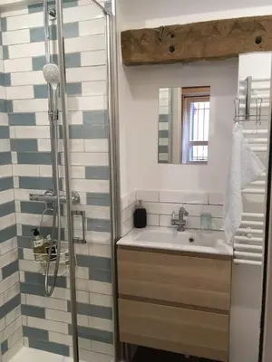 Salle de bains dans l'établissement Charming studio