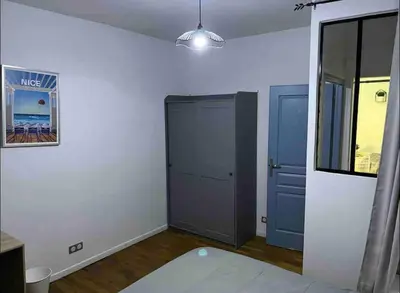Un ou plusieurs lits dans un hébergement de l'établissement BXX Private complex 10 min PARIS EXPO 12 rooms