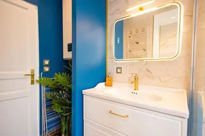 Salle de bains dans l'établissement Le Montrouge BEL APPARTEMENT CONFORT GLAM CHIC