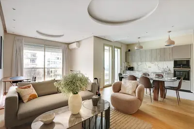 Cuisine ou kitchenette dans l'établissement Suite Familiale à Victor Hugo
