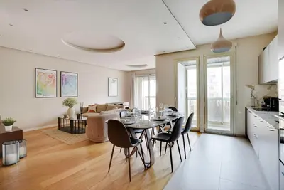 Cuisine ou kitchenette dans l'établissement Suite Familiale à Victor Hugo