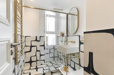 Salle de bains dans l'établissement Pick A Flat's Apartments in Batignolles - Rue Gauthey