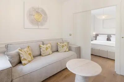 Un ou plusieurs lits dans un hébergement de l'établissement Pick A Flat's Apartments in Batignolles - Rue Gauthey