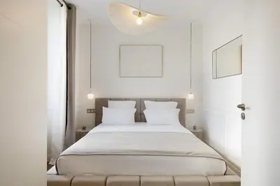 Un ou plusieurs lits dans un hébergement de l'établissement Pick A Flat's Apartments in Batignolles - Rue Gauthey