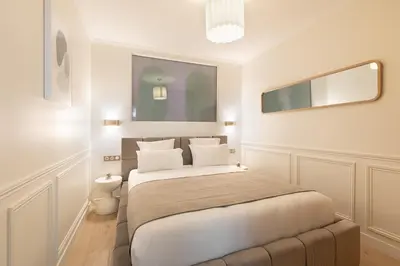 Un ou plusieurs lits dans un hébergement de l'établissement Pick A Flat's Apartments in Batignolles - Rue Gauthey