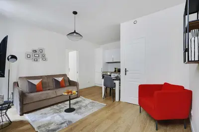 Coin salon dans l'établissement A0# Republic # Marais # 1BedRoom # Paris03 # AC