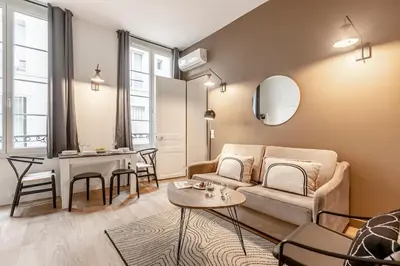 Coin salon dans l'établissement A11#RépubliqueMarais1BedRoomParis03AC