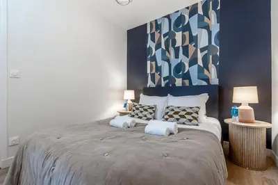 Un ou plusieurs lits dans un hébergement de l'établissement B32#République#1BedRoom#Marais#Paris03#AC