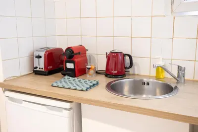 Cuisine ou kitchenette dans l'établissement Studio en plein coeur de Paris deuxieme arrondissement Quartier Montergueil Chatelet