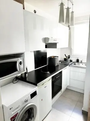 Cuisine ou kitchenette dans l'établissement Elegant Area and Center of Paris