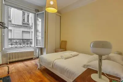 Un ou plusieurs lits dans un hébergement de l'établissement Semard - KP - Ideal apartment for 4 people - PARIS 9ème