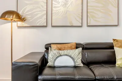 Coin salon dans l'établissement A32#Republique # Marais # 1BedRoom # Paris03 # AC