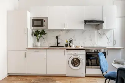 Cuisine ou kitchenette dans l'établissement A32#Republique # Marais # 1BedRoom # Paris03 # AC