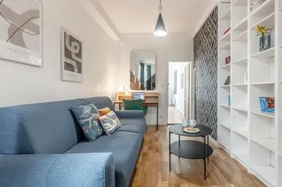 Coin salon dans l'établissement A32#Republique # Marais # 1BedRoom # Paris03 # AC