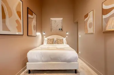 Un ou plusieurs lits dans un hébergement de l'établissement A43 Republic # 1BedRoom # Marais # Paris03 # AC