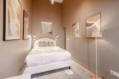 Un ou plusieurs lits dans un hébergement de l'établissement A43 Republic # 1BedRoom # Marais # Paris03 # AC