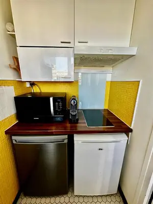 Cuisine ou kitchenette dans l'établissement Charming Parisian apartment in the 15th arrondissement