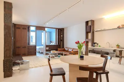 Coin salon dans l'établissement Suite d'exception Marais