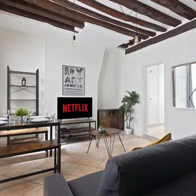 Heart of Paris 1BR-4P Le Marais 7 Free Netflix