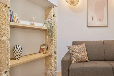 Coin salon dans l'établissement Superb apartment 1 bedroom Center of Paris by Studio Prestige