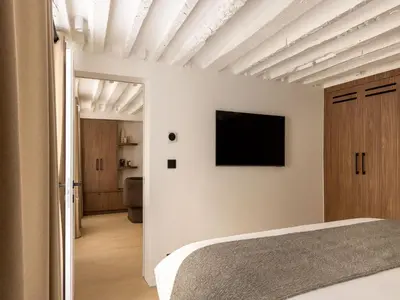 Télévision ou salle de divertissement dans l'établissement Luxury apartment -2BR-6P- Musée du Louvre