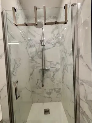Salle de bains dans l'établissement Appartement Marais Sentier