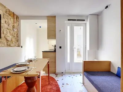 Coin salon dans l'établissement Authentic apartment - 1BR 2P - Goutte-d'Or
