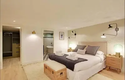 Un ou plusieurs lits dans un hébergement de l'établissement Sublime apartment - Halles II