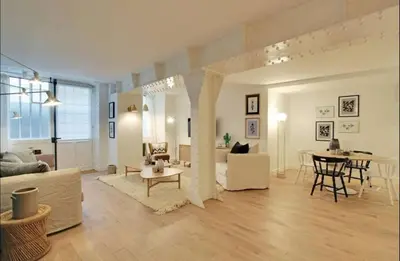 Coin salon dans l'établissement Sublime apartment - Halles II