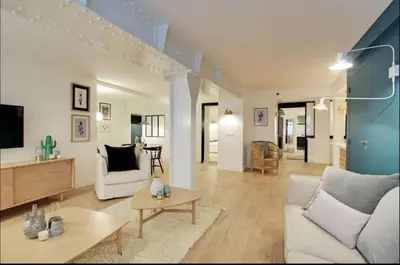 Coin salon dans l'établissement Sublime apartment - Halles II