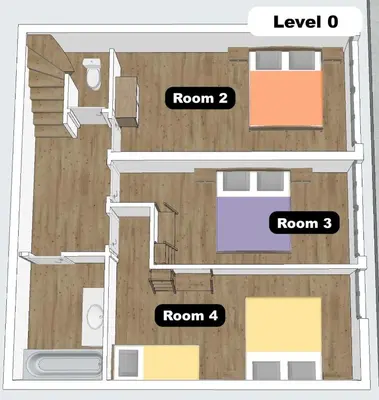 Plan de l'établissement Serenity House, parking, near metro 7