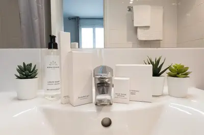Salle de bains dans l'établissement Hotel Beauvoir