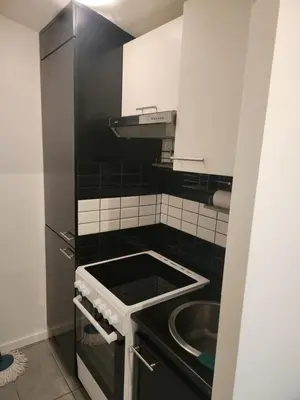 Cuisine ou kitchenette dans l'établissement Maison studio