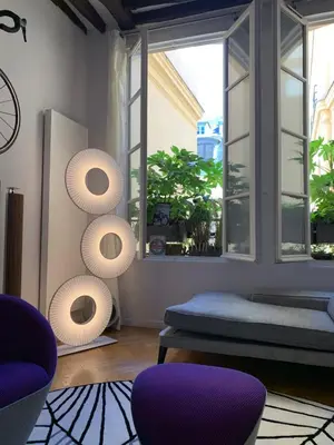 Coin salon dans l'établissement Superbe et inoubliable Appart Le Marais Paris