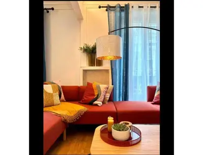 Coin salon dans l'établissement Elegant apartement - AC 2BR-6P- Palais des Congrès