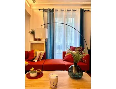 Coin salon dans l'établissement Elegant apartement - AC 2BR-6P- Palais des Congrès