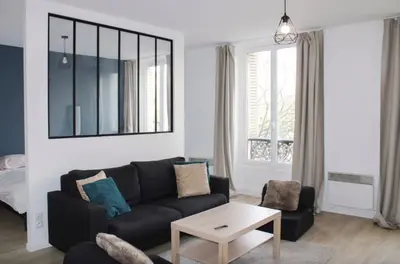 Coin salon dans l'établissement Superb apartment 1BR 4P - Etoiles Ternes